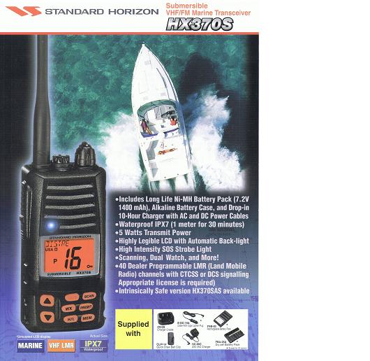 Standard Horizon STDHX370SAS VHF Marine Radio Brand of Radio STANDARD
