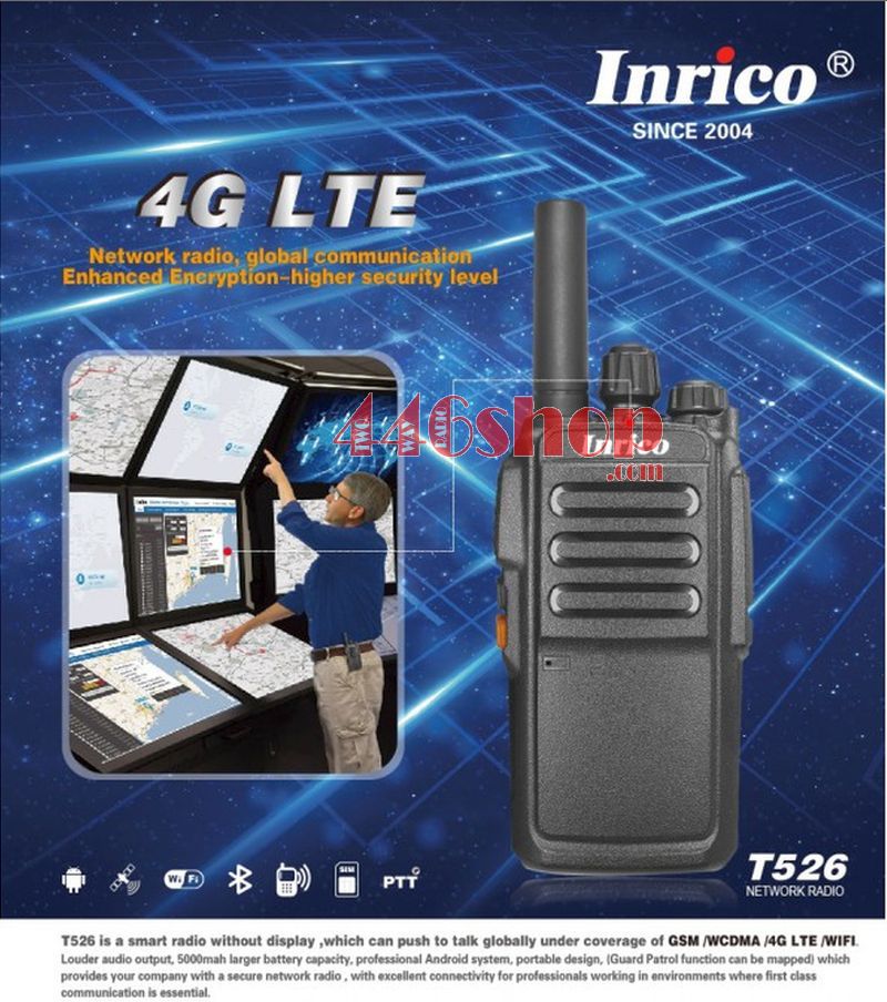 Inrico Inrico T526 Network Radio 3g 4g Wifi Ptt Walkie Talkie Brand Of Radio Inrico