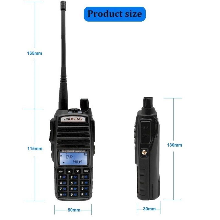 Baofeng UV-82 Plus 8W 10KM Long Range PTT Two-way Radio Walkie-Talkie