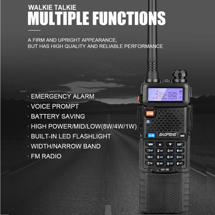 BAOFENG Baofeng UV-5R with 3800mAh Extend Battery Speaker Microphone