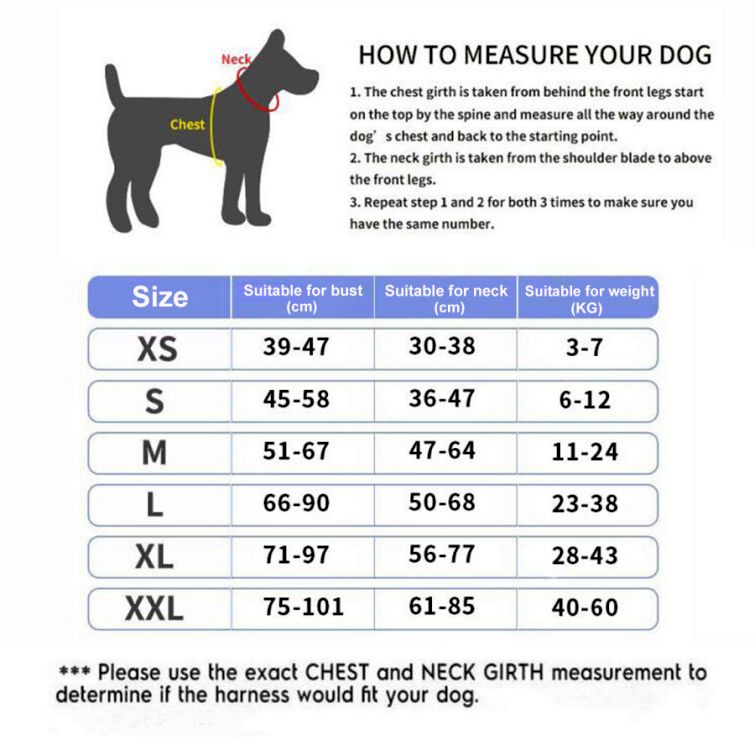 Dog Harness Reflective Breathable Adjustable Pet Harness Dog Harness ...
