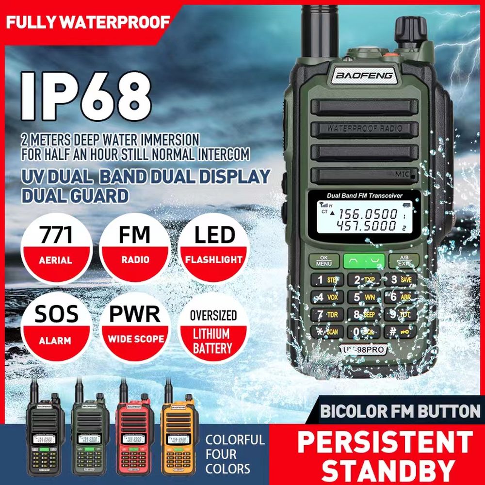 BAOFENG Baofeng UV-98 PRO Waterproof High Power Walkie Talkie Long Range  Two Way Radio Brand of Radio BAOFENG