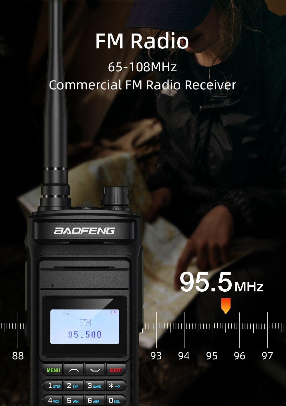 Baofeng UV-999 ProMax 10W Long Range Walkie Talkie Dual Band Two Way Radio  FM Transceiver - Walkie-Talkie